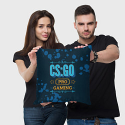 Подушка квадратная Игра CS:GO: PRO Gaming, цвет: 3D-принт — фото 2