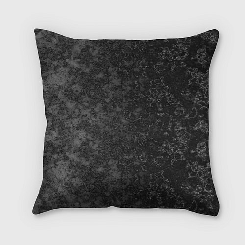 Подушка квадратная Black marble Черный мрамор / 3D-принт – фото 2