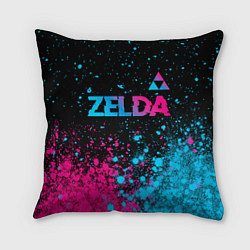 Подушка квадратная Zelda Neon Triforce, цвет: 3D-принт