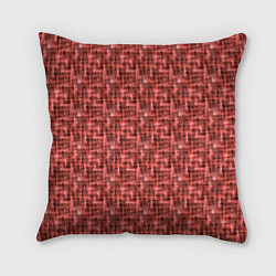 Подушка квадратная Оранжевые, коричневые акварельные пятна, цвет: 3D-принт