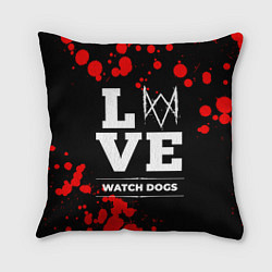 Подушка квадратная Watch Dogs Love Классика, цвет: 3D-принт
