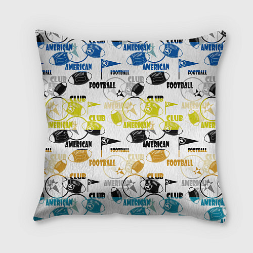 Подушка квадратная American football sports pattern / 3D-принт – фото 2