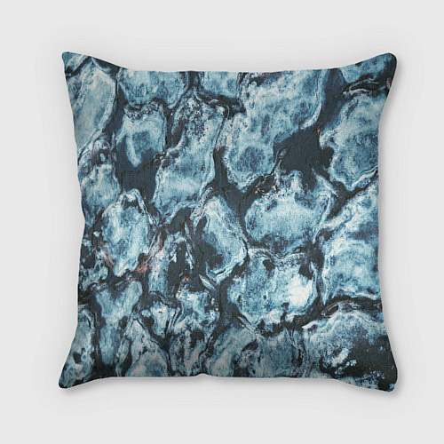 Подушка квадратная Холодная ледяная броня - Синий / 3D-принт – фото 2