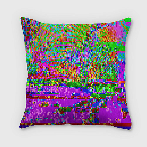 Подушка квадратная Пиксельный глитч-арт паттерн / 3D-принт – фото 2