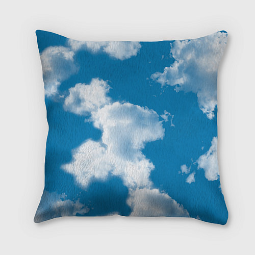 Подушка квадратная Небо в облаках / 3D-принт – фото 2