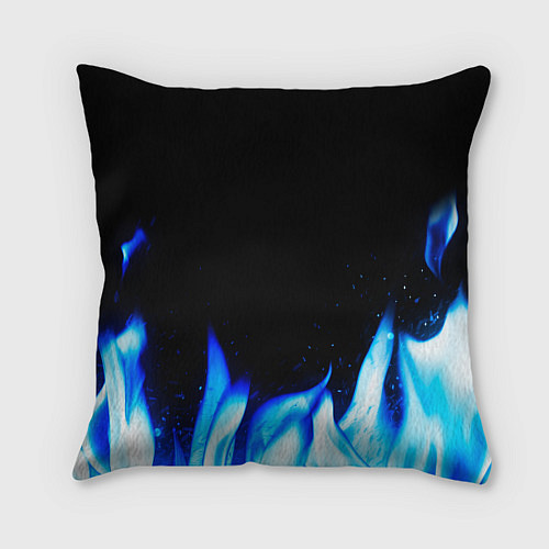 Подушка квадратная Motorhead blue fire / 3D-принт – фото 2
