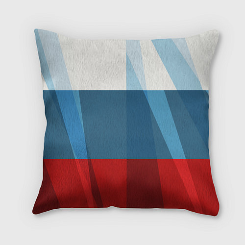 Подушка квадратная Флаг России в виде сердца / 3D-принт – фото 2