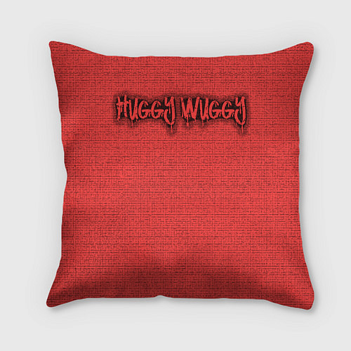 Подушка квадратная Хаги Ваги на красном фоне / 3D-принт – фото 2