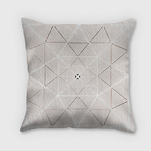 Подушка квадратная Абстрактные геометрические линии и точки / 3D-принт – фото 2
