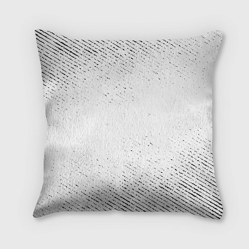 Подушка квадратная Disturbed с потертостями на светлом фоне / 3D-принт – фото 2