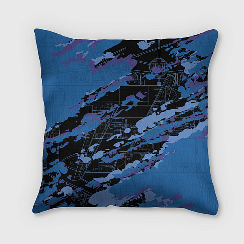 Подушка квадратная Airbus A320 Аэробус / 3D-принт – фото 2