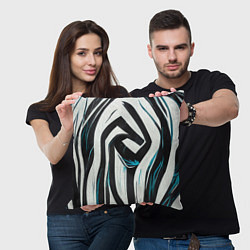 Подушка квадратная Цифровой окрас зебры, цвет: 3D-принт — фото 2