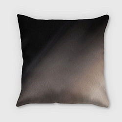 Подушка квадратная Черный, серый бежевый градиент, цвет: 3D-принт