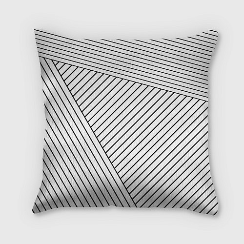 Подушка квадратная Символ Valorant на светлом фоне с полосами / 3D-принт – фото 2
