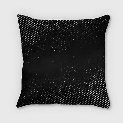 Подушка квадратная Liverpool с потертостями на темном фоне / 3D-принт – фото 2