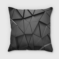 Подушка квадратная Треугольники серые, цвет: 3D-принт