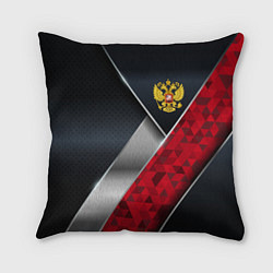 Подушка квадратная Red & black Russia, цвет: 3D-принт