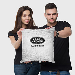 Подушка квадратная Land Rover с потертостями на светлом фоне, цвет: 3D-принт — фото 2