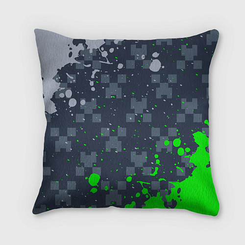 Подушка квадратная Minecraft - краска / 3D-принт – фото 2