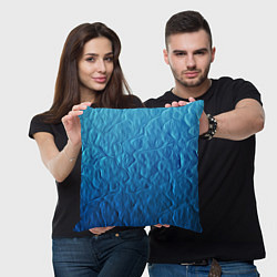 Подушка квадратная Волновой паттерн, цвет: 3D-принт — фото 2