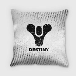 Подушка квадратная Destiny с потертостями на светлом фоне, цвет: 3D-принт