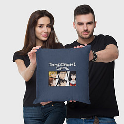 Подушка квадратная Tomodachi Game - игра друзей, цвет: 3D-принт — фото 2