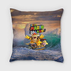 Подушка квадратная Принцесса Персик на корабле Боузера - Super Mario, цвет: 3D-принт