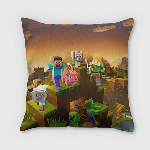 Подушка квадратная Иван Minecraft / 3D-принт – фото 2