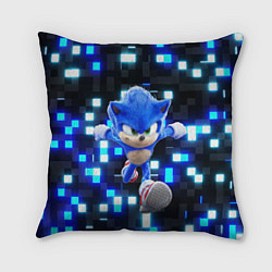 Подушка квадратная Sonic neon squares, цвет: 3D-принт