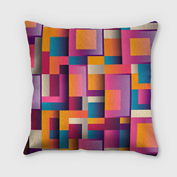 Подушка квадратная Квадрат и прямоугольники, цвет: 3D-принт