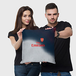 Подушка квадратная Arsenal logo абстракция, цвет: 3D-принт — фото 2