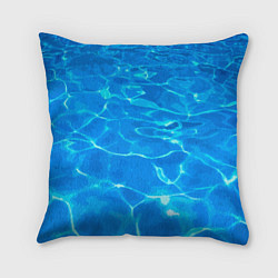 Подушка квадратная Абстрактные волны бассейна - текстура, цвет: 3D-принт