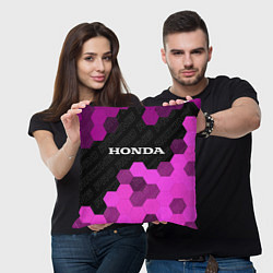 Подушка квадратная Honda pro racing: символ сверху, цвет: 3D-принт — фото 2