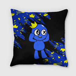 Подушка квадратная Радужные друзья Синий, цвет: 3D-принт