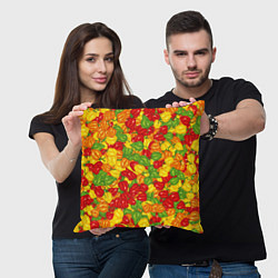 Подушка квадратная Острый перц Хабанеро, цвет: 3D-принт — фото 2