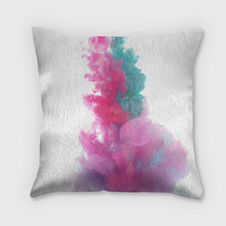 Подушка квадратная Яркий красочный дым, цвет: 3D-принт