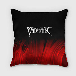 Подушка квадратная Bullet For My Valentine red plasma, цвет: 3D-принт