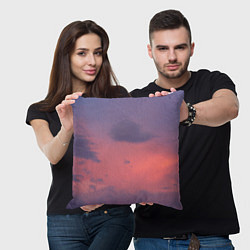 Подушка квадратная Розовая туча, цвет: 3D-принт — фото 2
