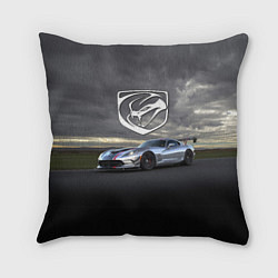 Подушка квадратная Dodge Viper ACR - 645 лошадок - трековые гонки, цвет: 3D-принт