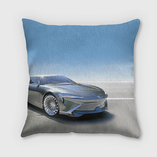 Подушка квадратная Buick concept в пустыне / 3D-принт – фото 2