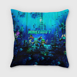 Подушка квадратная Minecraft water, цвет: 3D-принт