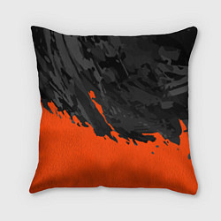 Подушка квадратная Black & Orange, цвет: 3D-принт