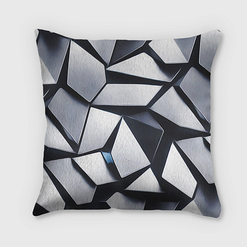 Подушка квадратная Объемные кристаллы - паттерн / 3D-принт – фото 2