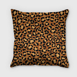 Подушка квадратная Леопардовый цвет, цвет: 3D-принт