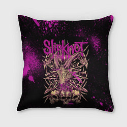 Подушка квадратная Slipknot pink, цвет: 3D-принт