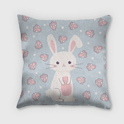 Подушка квадратная Маленький зайчонок, цвет: 3D-принт