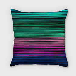 Подушка квадратная Разноцветные неоновые шелковые нити, цвет: 3D-принт