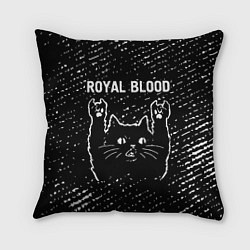 Подушка квадратная Группа Royal Blood и рок кот, цвет: 3D-принт