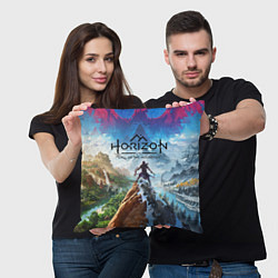 Подушка квадратная Horizon call of the mountain keyart, цвет: 3D-принт — фото 2