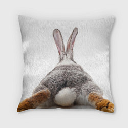 Подушка квадратная Кролик - вид сзади, цвет: 3D-принт